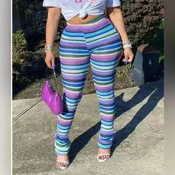 Multi color stripe pants - Picture 5 of 5